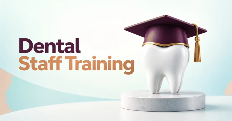 Dental staff training system showing onboarding, workflows, coaching, and team development